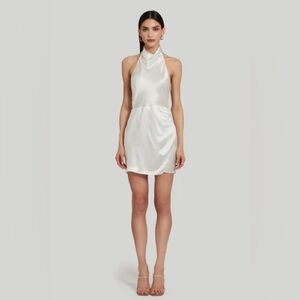 Amanda Uprichard Joanne Silk Dress in Ivory – Size L